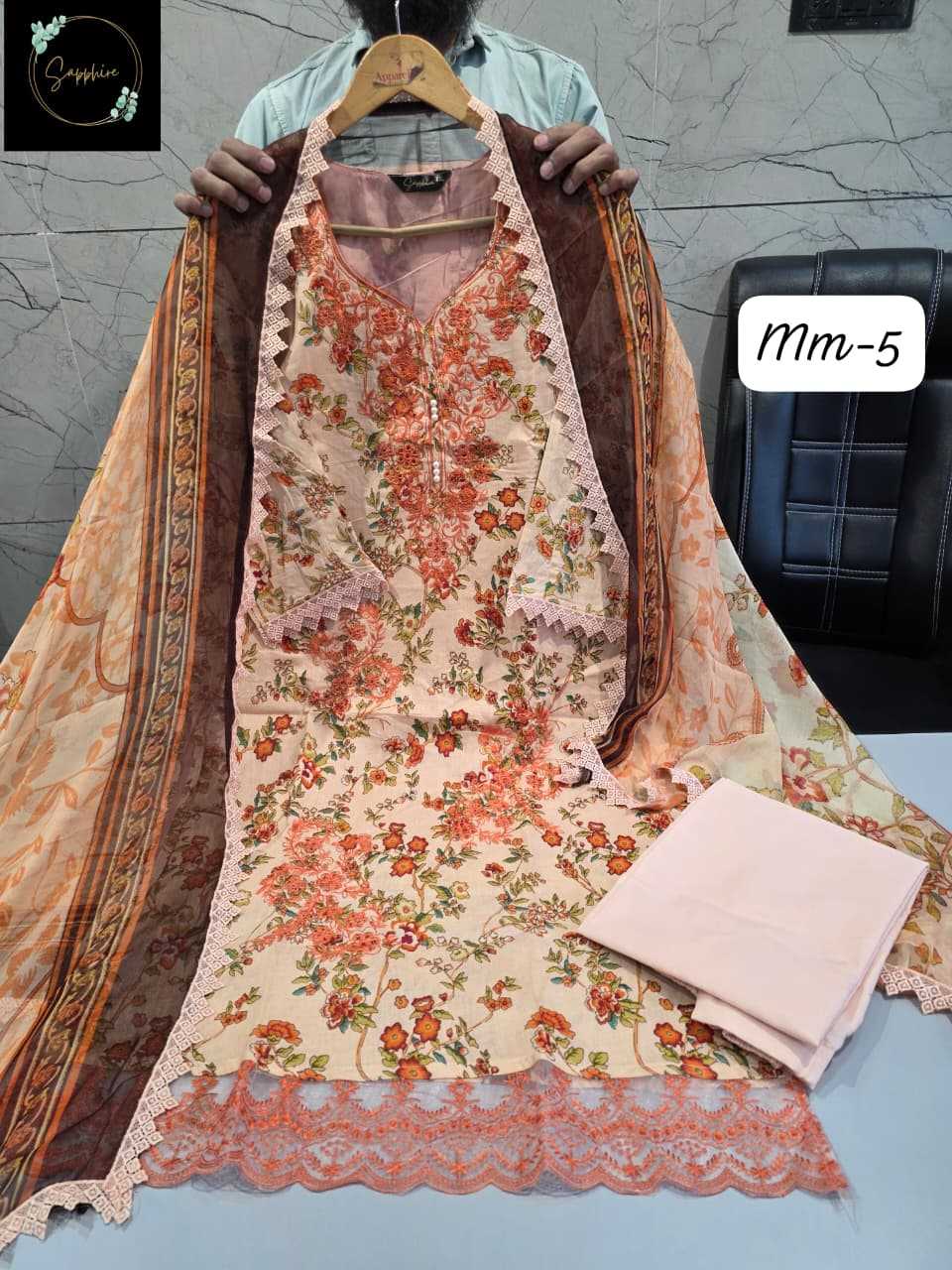 YNF Wholesale Pure Cotton Embroidery Suits KESH677 JAZMIN MAUSAMMURRY VOL-5 | Surat Manufacturer