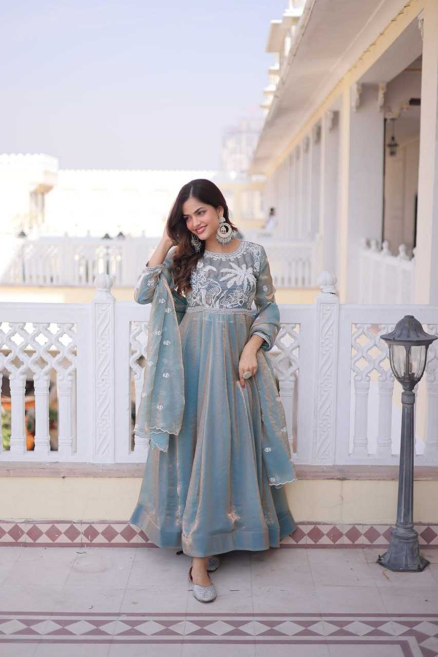 YNF Wholesale Satin Embroidery Gowns KESH491 9315 | Surat Manufacturer