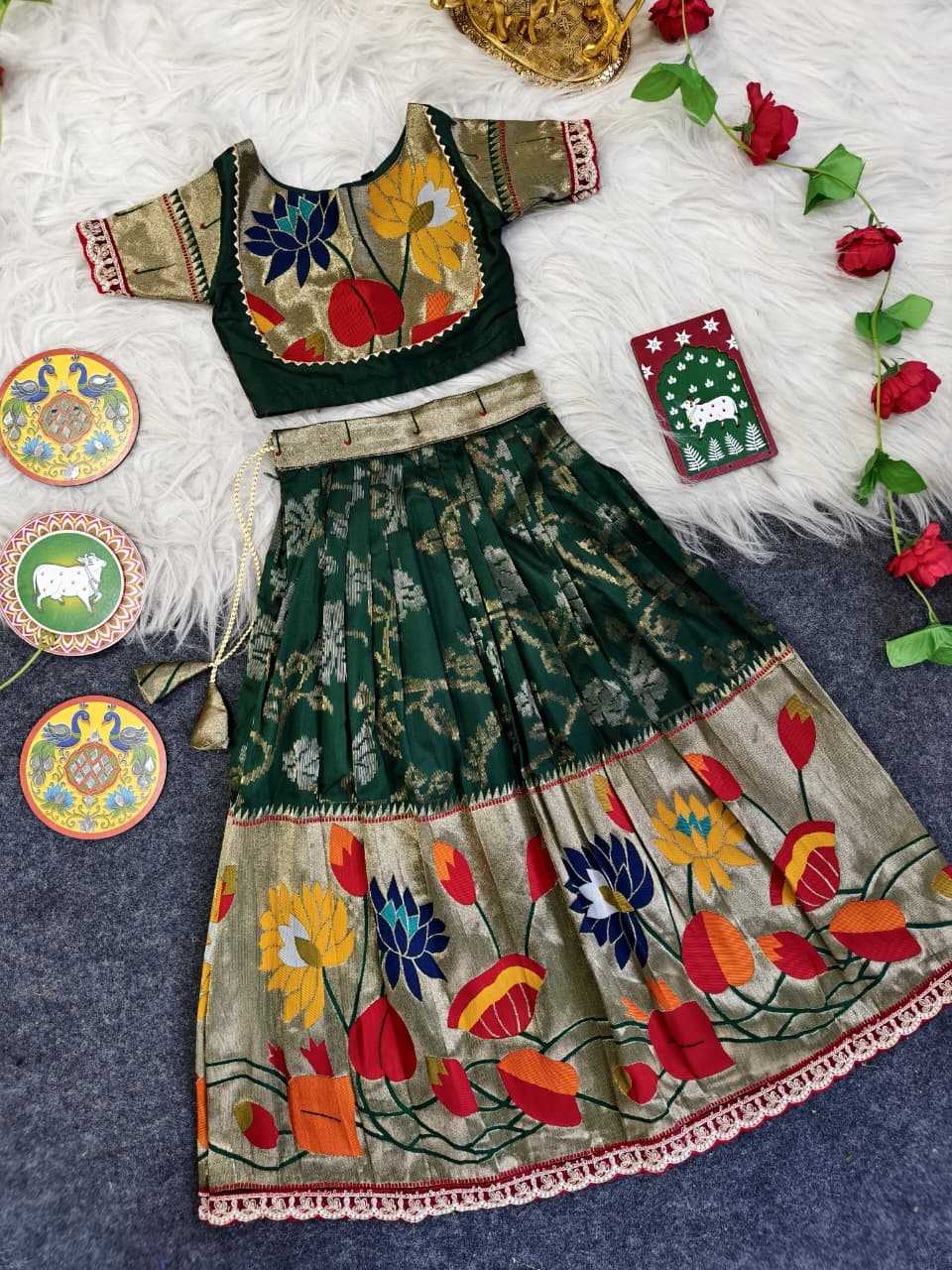 YNF Wholesale Silk Kids Lehenga Choli KESH249 Geeta | Surat Manufacturer
