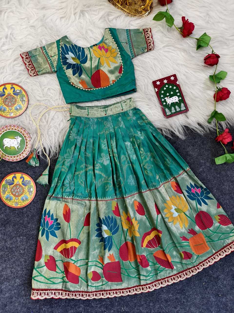 YNF Wholesale Silk Kids Lehenga Choli KESH249 Geeta | Surat Manufacturer