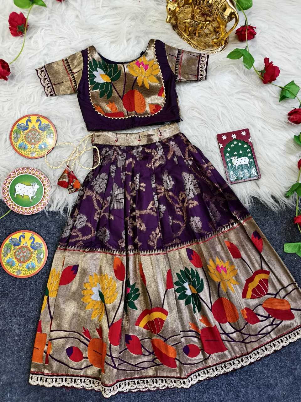 YNF Wholesale Silk Kids Lehenga Choli KESH249 Geeta | Surat Manufacturer