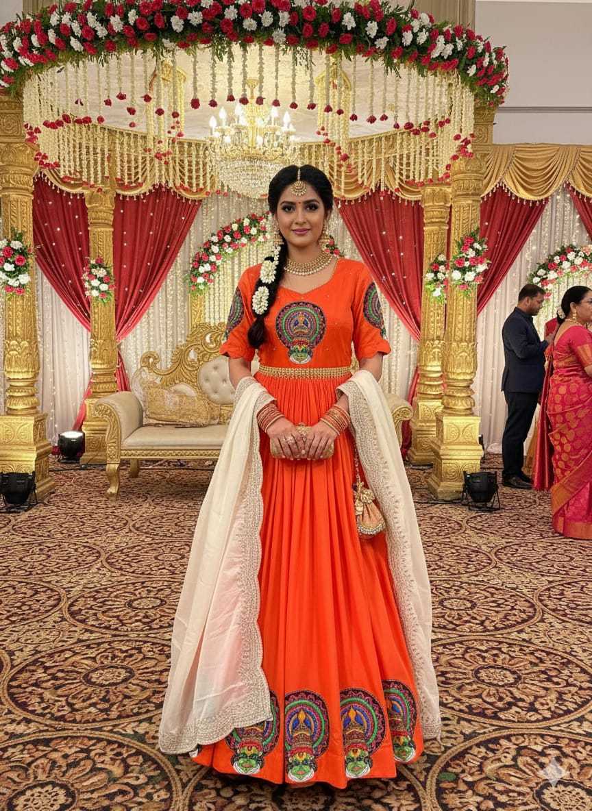 YNF Wholesale Silk Printed Gowns KESH505 Kathakali-2 | Surat Manufacturer