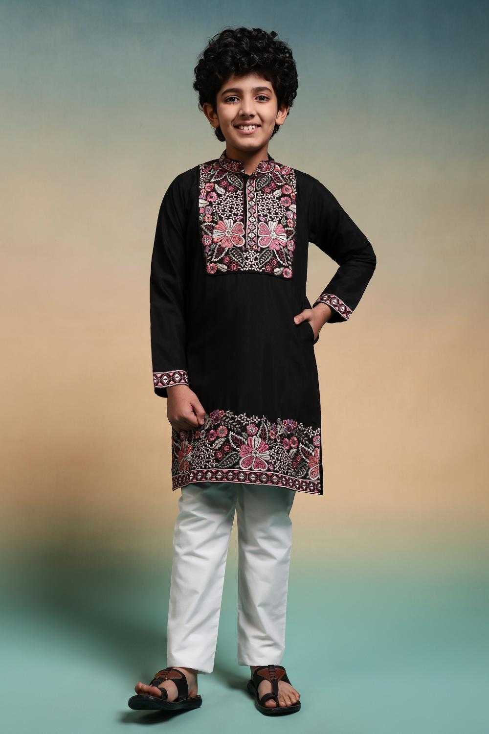 YNF Wholesale Silk Boys Kurta Pyjama RIN202 91101 SHAAHI JUNIOR | Surat Manufacturer