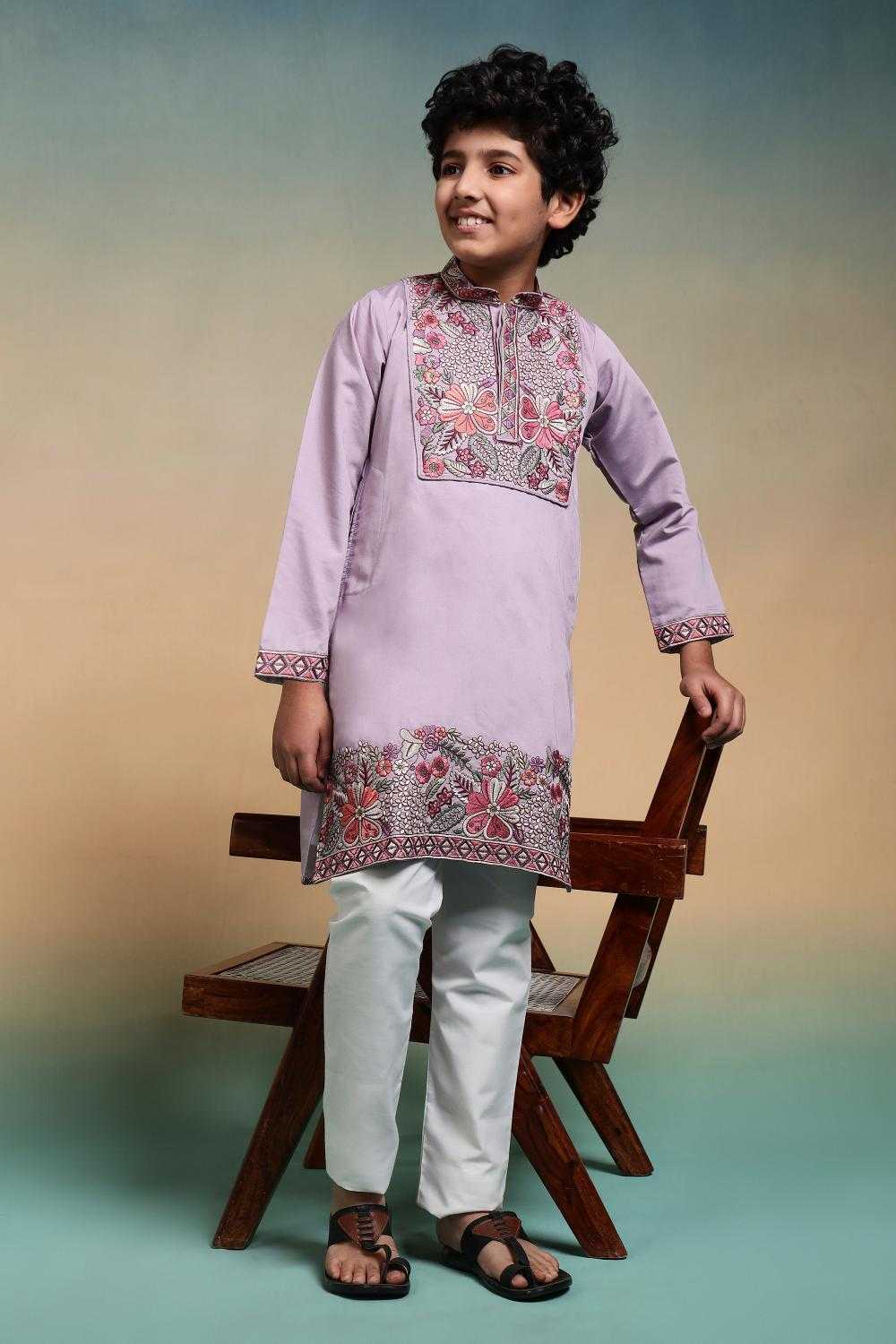 YNF Wholesale Silk Boys Kurta Pyjama RIN202 91101 SHAAHI JUNIOR | Surat Manufacturer