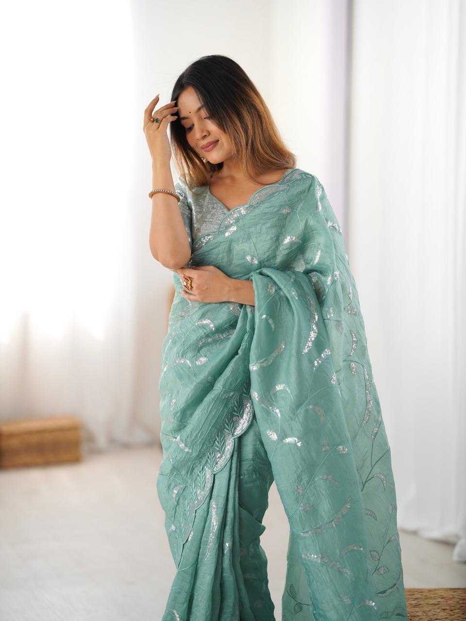 YNF Wholesale Soft Gold Crush Ready To Wear Sarees RIN133 19 | Surat Manufacturer