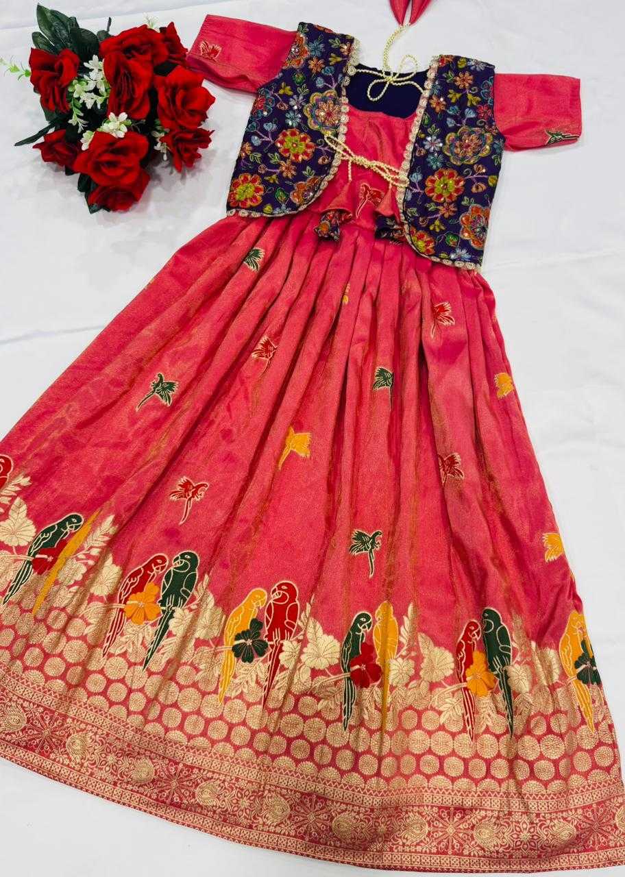YNF Wholesale Tissue Silk Kids Gown RIN235 123 | Surat Manufacturer