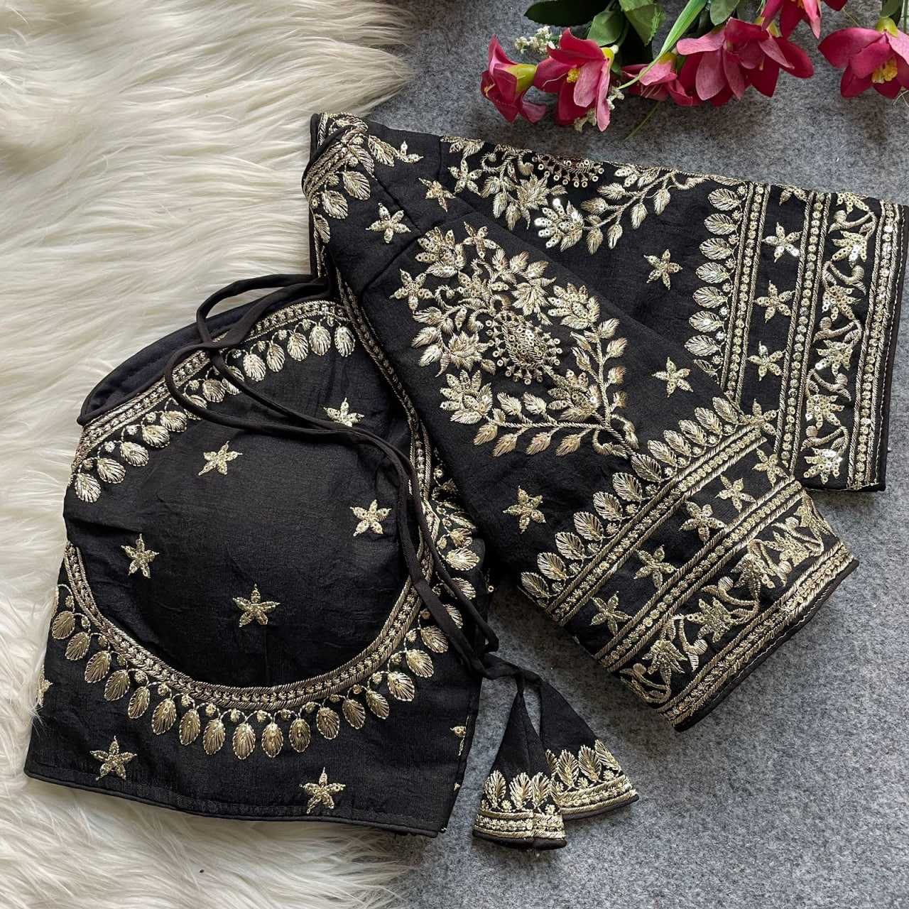 YNF Wholesale Vichitra Silk Sequence Embroidery Blouse KESH426 MUMTAZ CUT | Surat Manufacturer