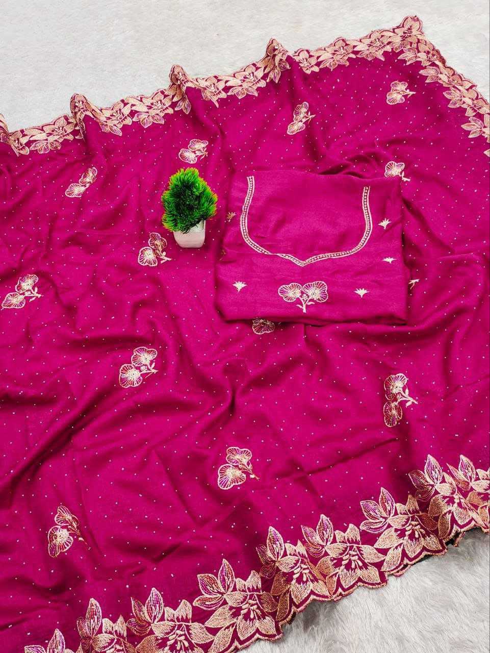 YNF Wholesale Vichitra Silk Printed Silk Saree KESH588 LASKA | Surat Manufacturer