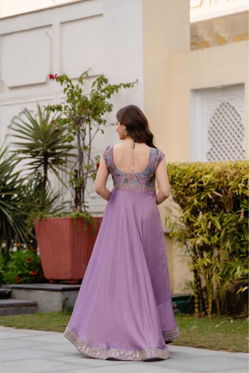 YNF Wholesale Vichitra Silk Embroidered Gown RIN215 39 | Surat Manufacturer