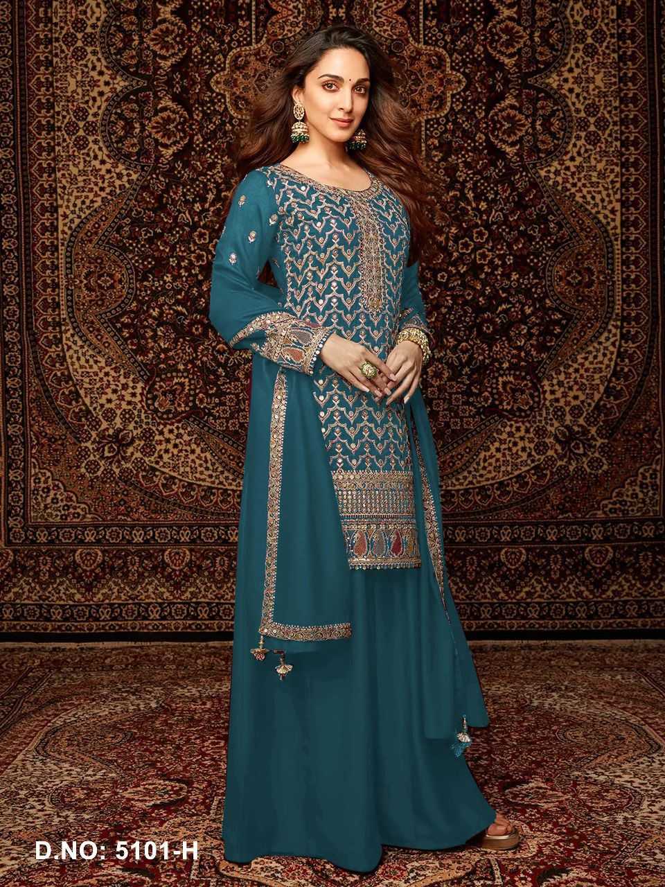 YNF Wholesale Chinon Unstitched Suits RIN236 5101 | Surat Manufacturer