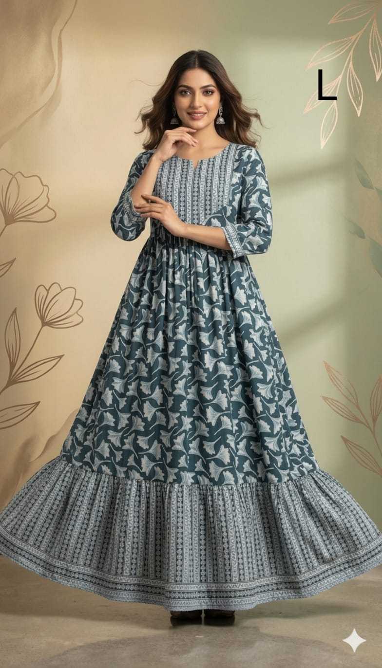 YNF Wholesale Cotton Maxi Dresses KESH585 193 | Surat Manufacturer