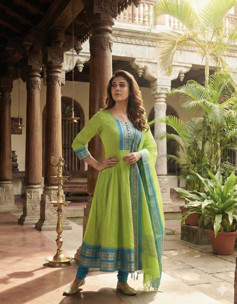 YNF Wholesale Cotton Embroidery Gowns KESH738 Prinshi | Surat Manufacturer