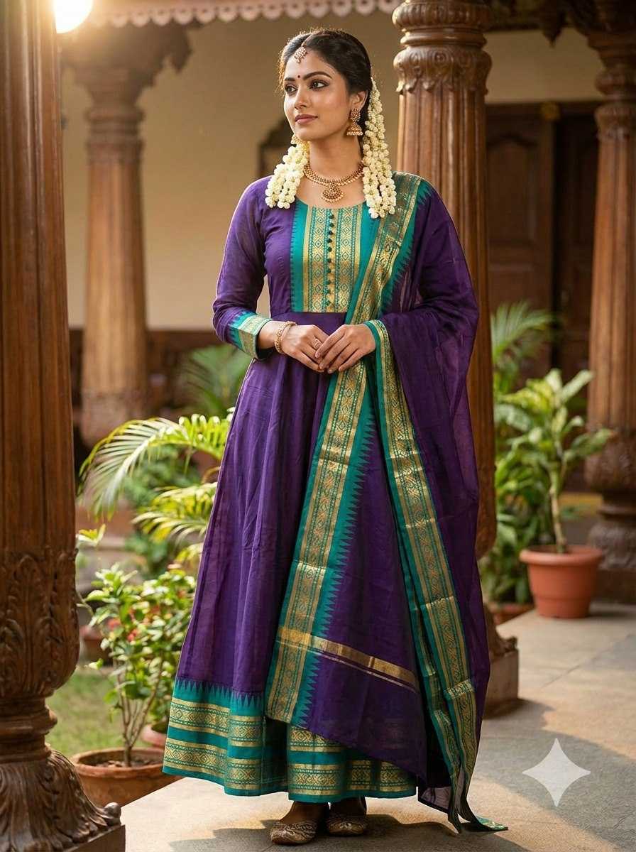 YNF Wholesale Cotton Embroidery Gowns KESH738 Prinshi | Surat Manufacturer