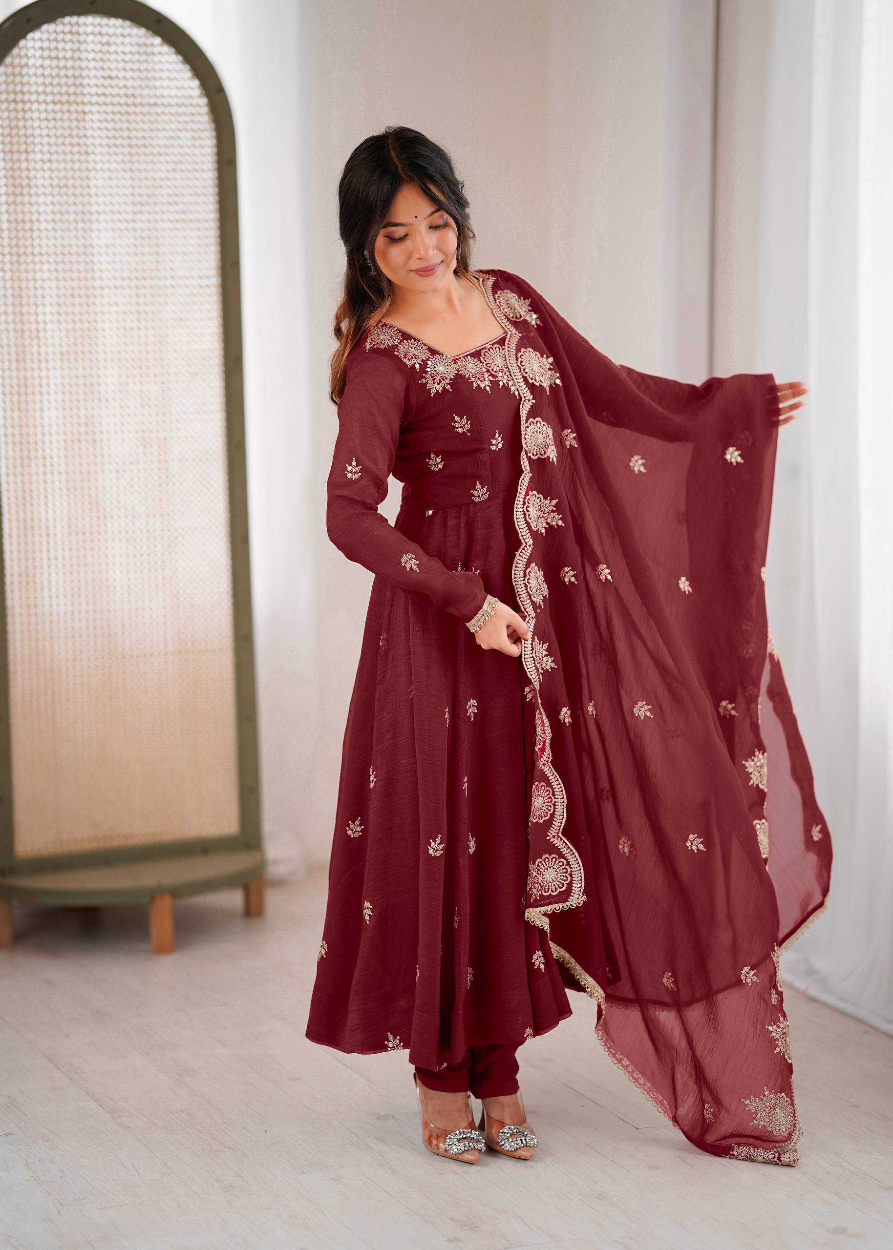 YNF Wholesale Crunchi Anarkali Gown KESH499 5011 | Surat Manufacturer