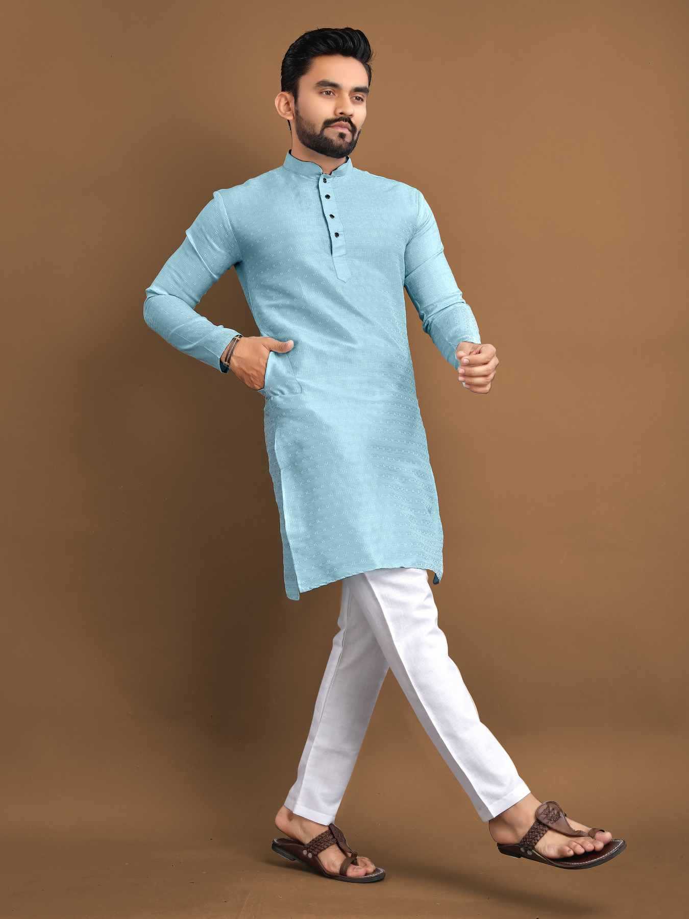 YNF Wholesale Jacquard Mens Kurtas KESH747 POSHAK | Surat Manufacturer