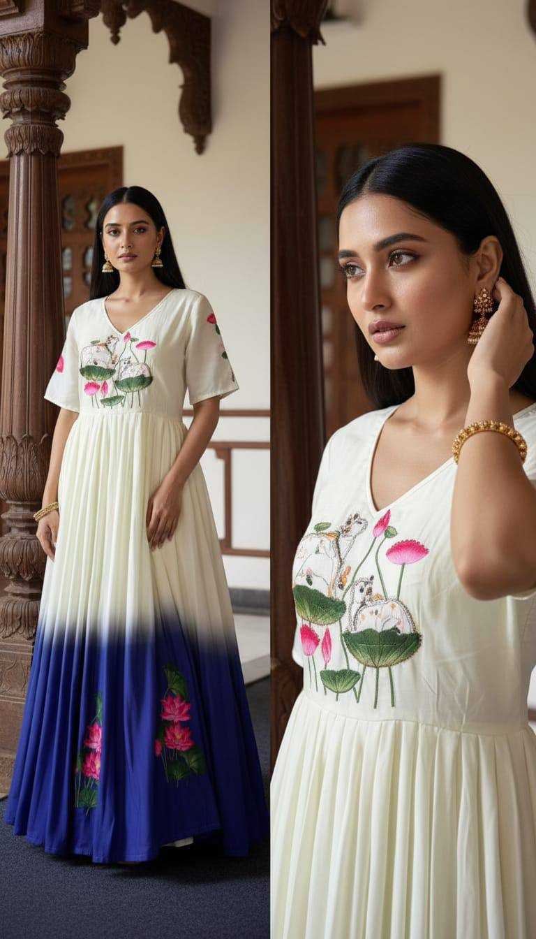 YNF Wholesale Maslin Fancy Gowns KESH485 122 | Surat Manufacturer