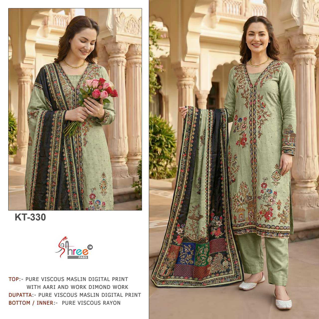 YNF Wholesale Muslin Printed Suits KESH677 Shree Fab KT 330 | Surat Manufacturer