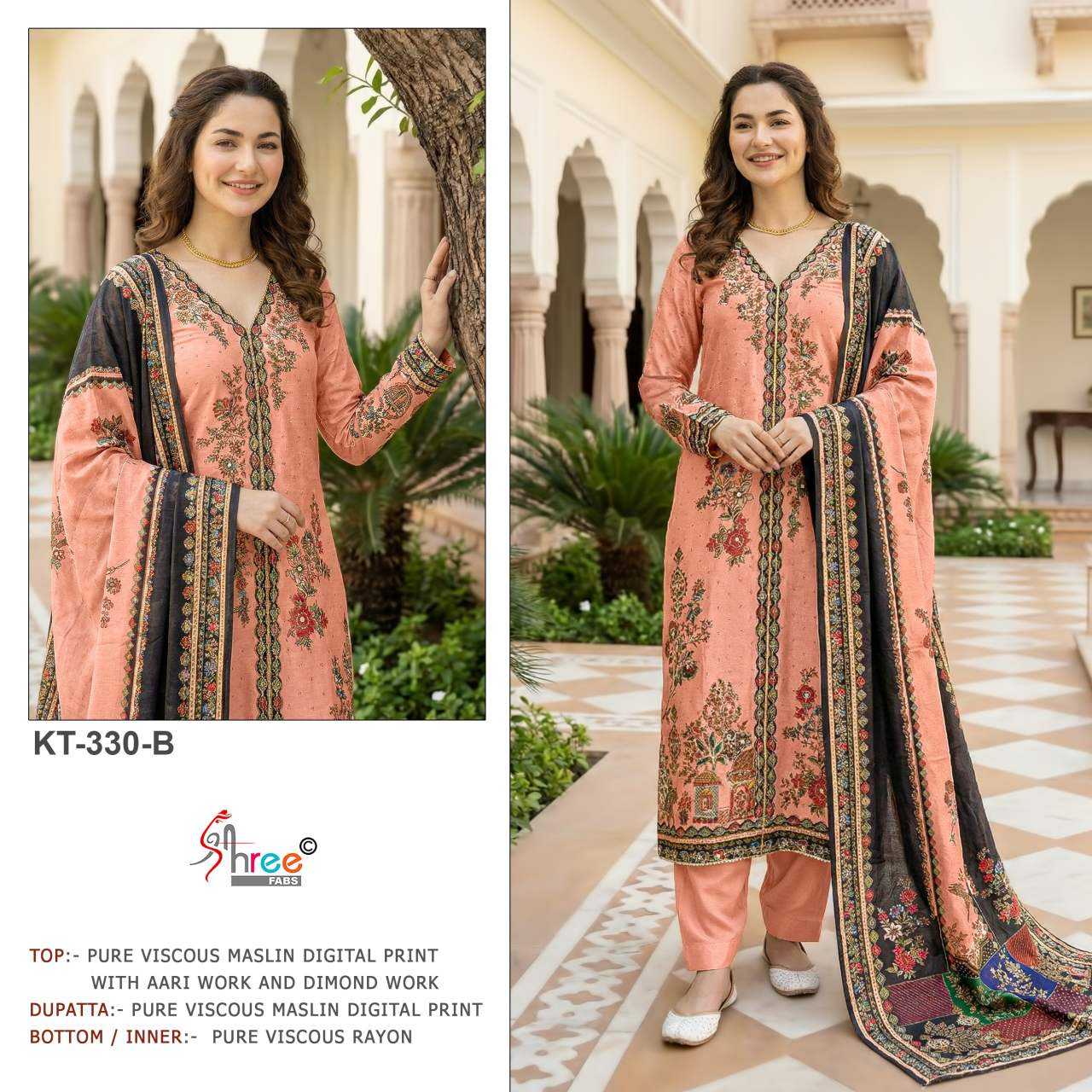 YNF Wholesale Muslin Printed Suits KESH677 Shree Fab KT 330 | Surat Manufacturer