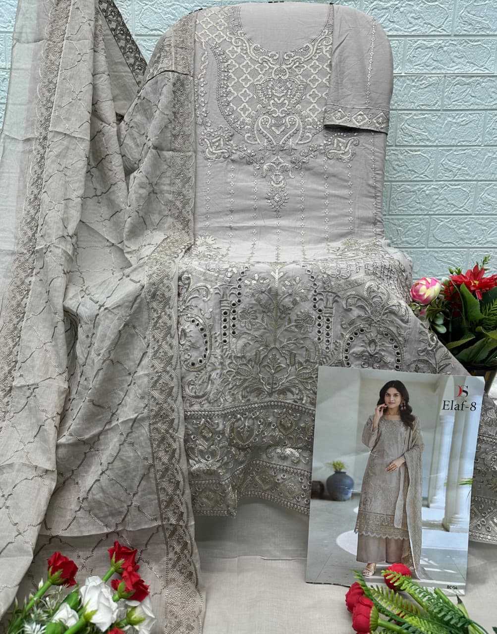 YNF Wholesale Pure Cotton Pakistani Suits KESH677 Elaf Luxury Lawn 8001-06 | Surat Manufacturer