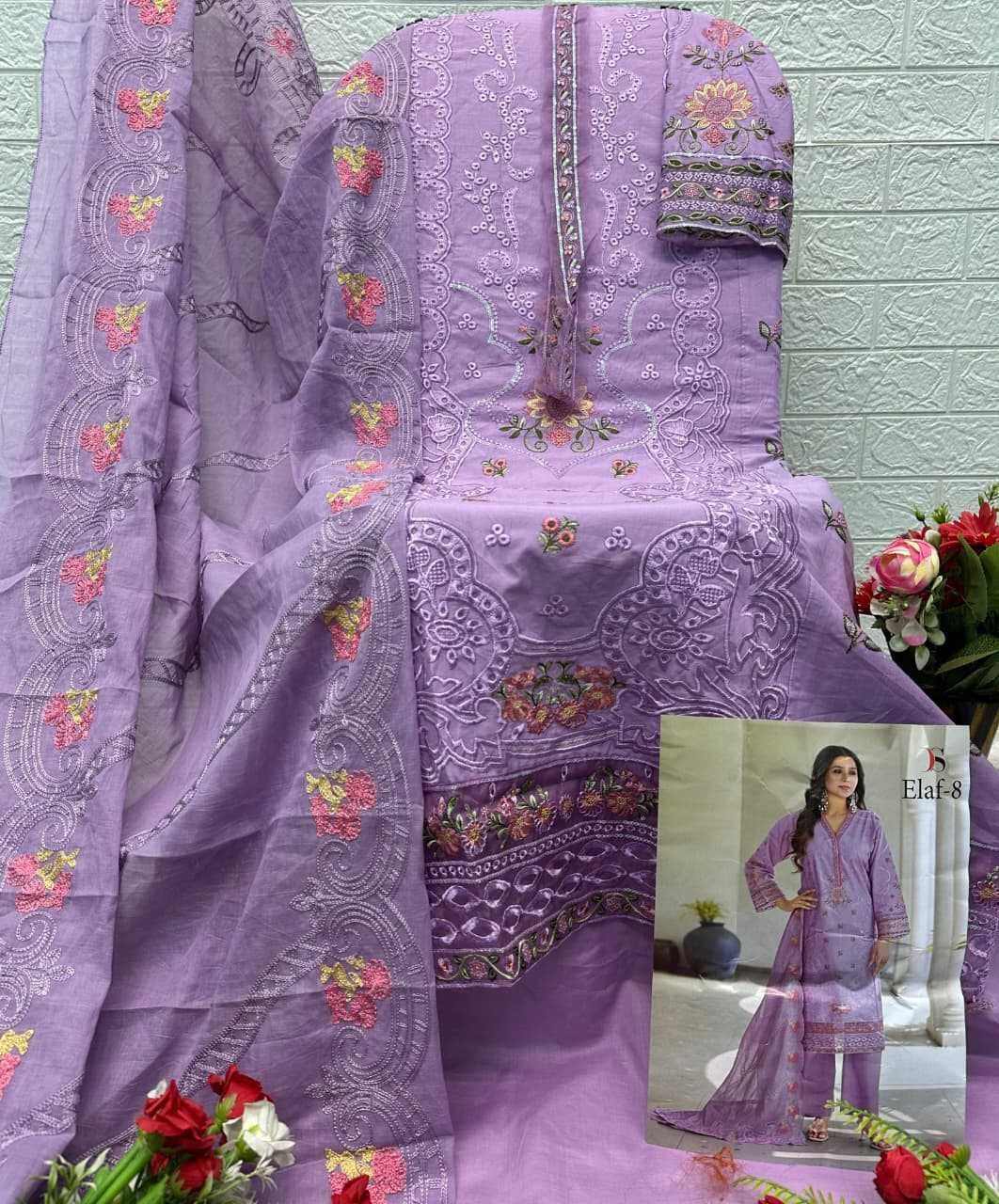 YNF Wholesale Pure Cotton Pakistani Suits KESH677 Elaf Luxury Lawn 8001-06 | Surat Manufacturer
