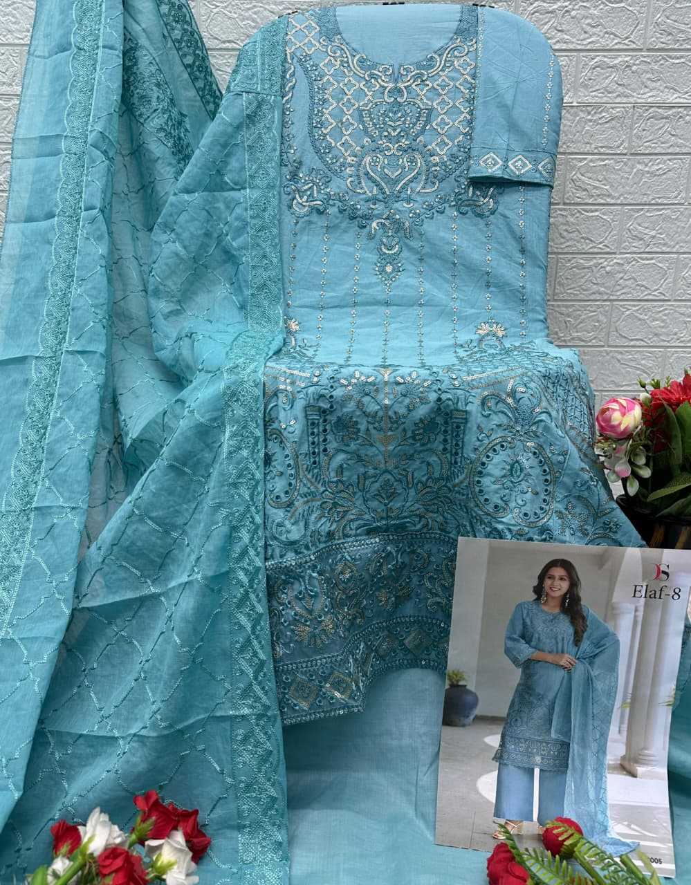 YNF Wholesale Pure Cotton Pakistani Suits KESH677 Elaf Luxury Lawn 8001-06 | Surat Manufacturer