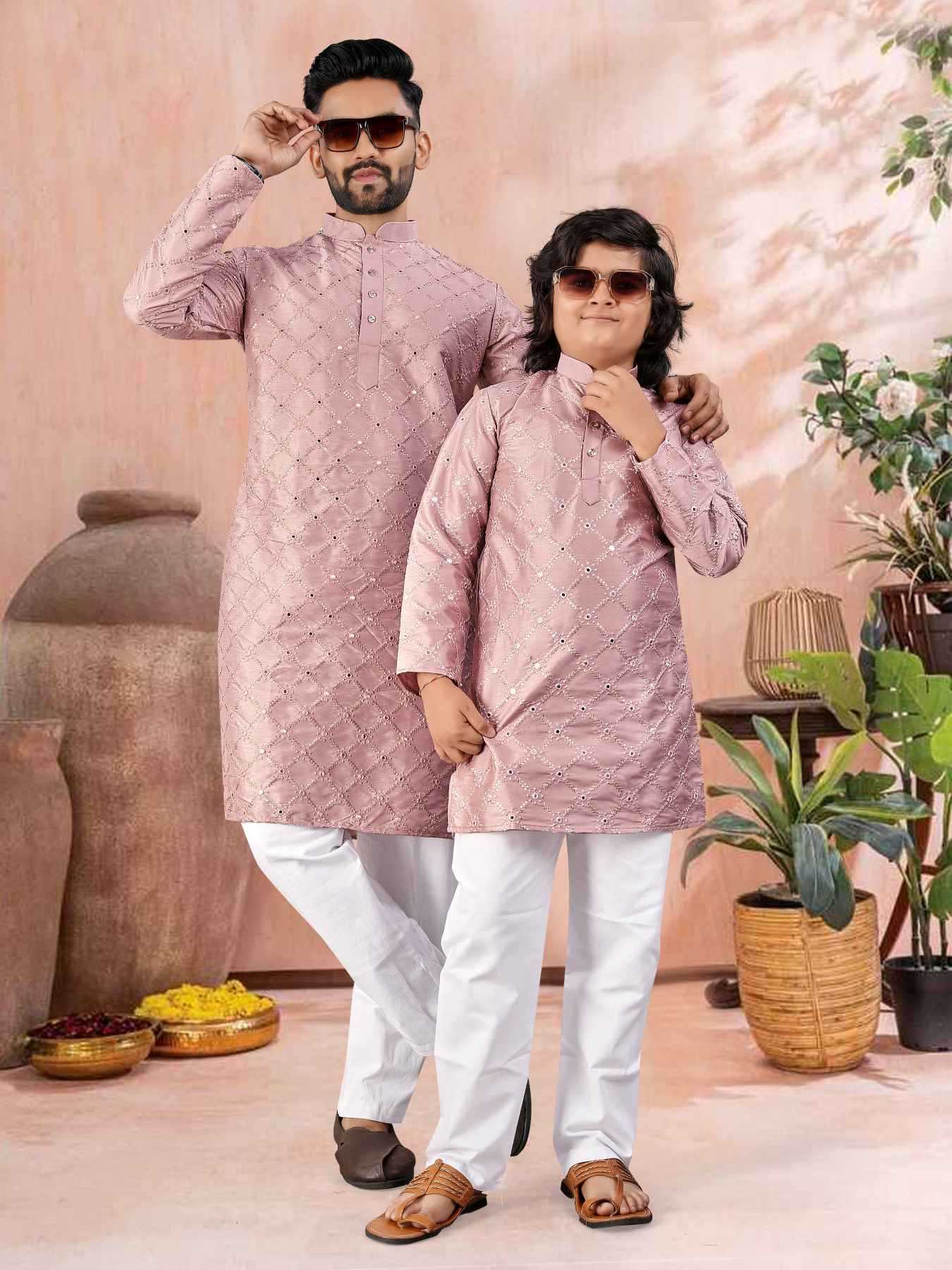 YNF Wholesale Soft Silk Boys Kurta Pyjama KESH747 GOLDEN | Surat Manufacturer
