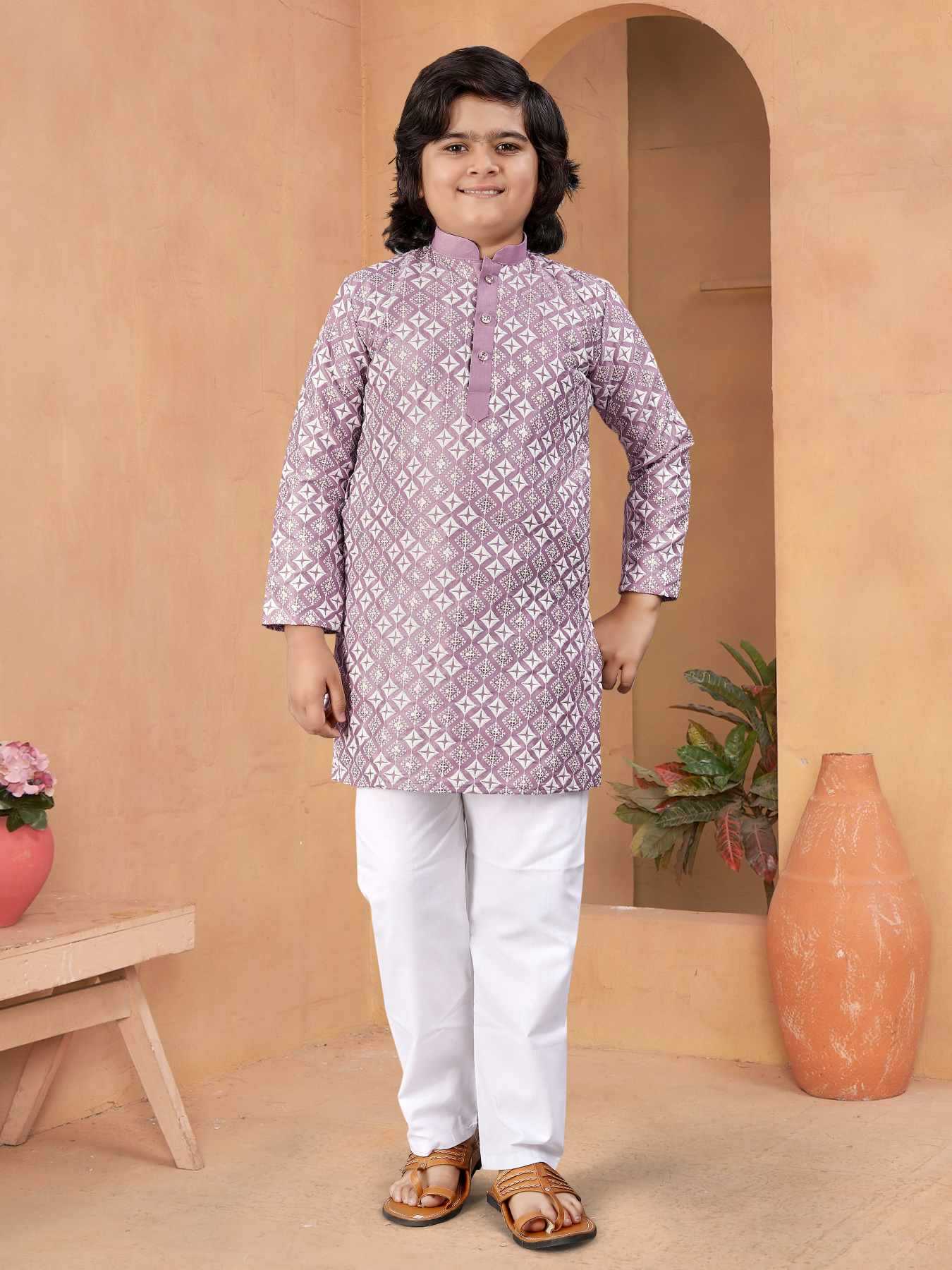YNF Wholesale Soft Silk Boys Kurta Pyjama KESH747 MIRROR | Surat Manufacturer