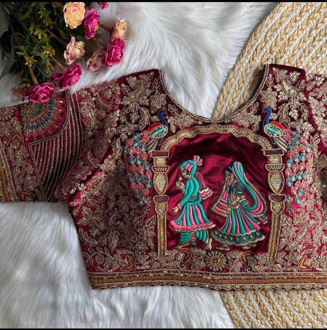 YNF Wholesale Velvet Designer Blouse KESH728 132 | Surat Manufacturer