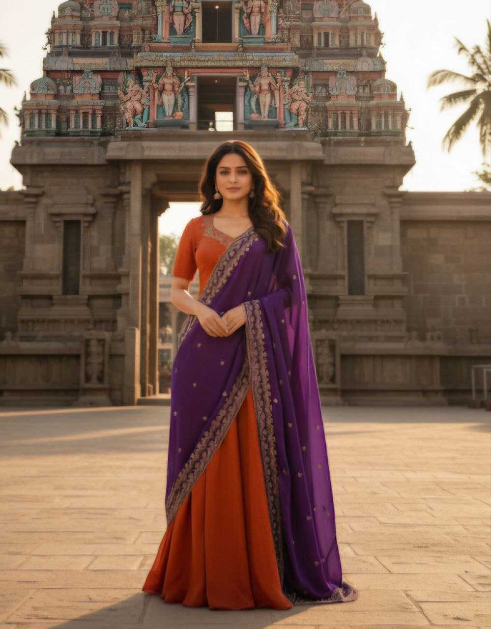 YNF Wholesale Vichitra Silk Embroidery Gowns KESH103 Gown | Surat Manufacturer