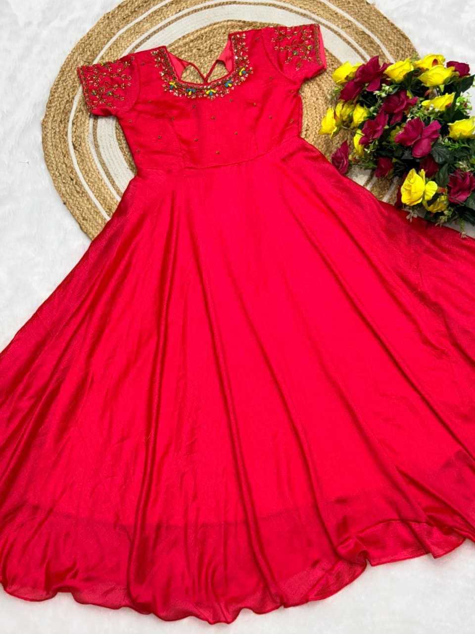 YNF Wholesale Vichitra Silk Anarkali Gown KESH103 LACE | Surat Manufacturer
