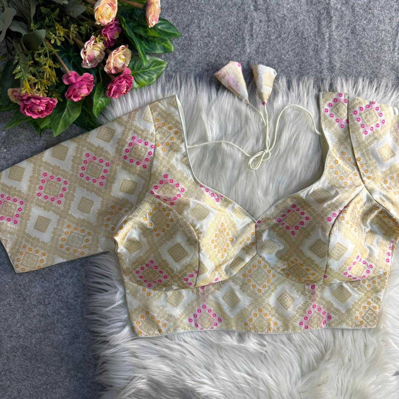 YNF Wholesale Banarasi Soft Silk Printed Blouse KESH111 009 | Surat Manufacturer