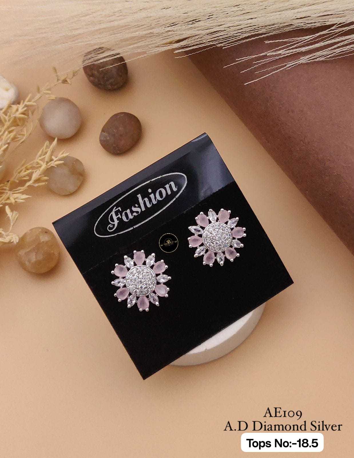 YNF Wholesale Brass Earrings With Stones KESH127 034 | Surat Manufacturer
