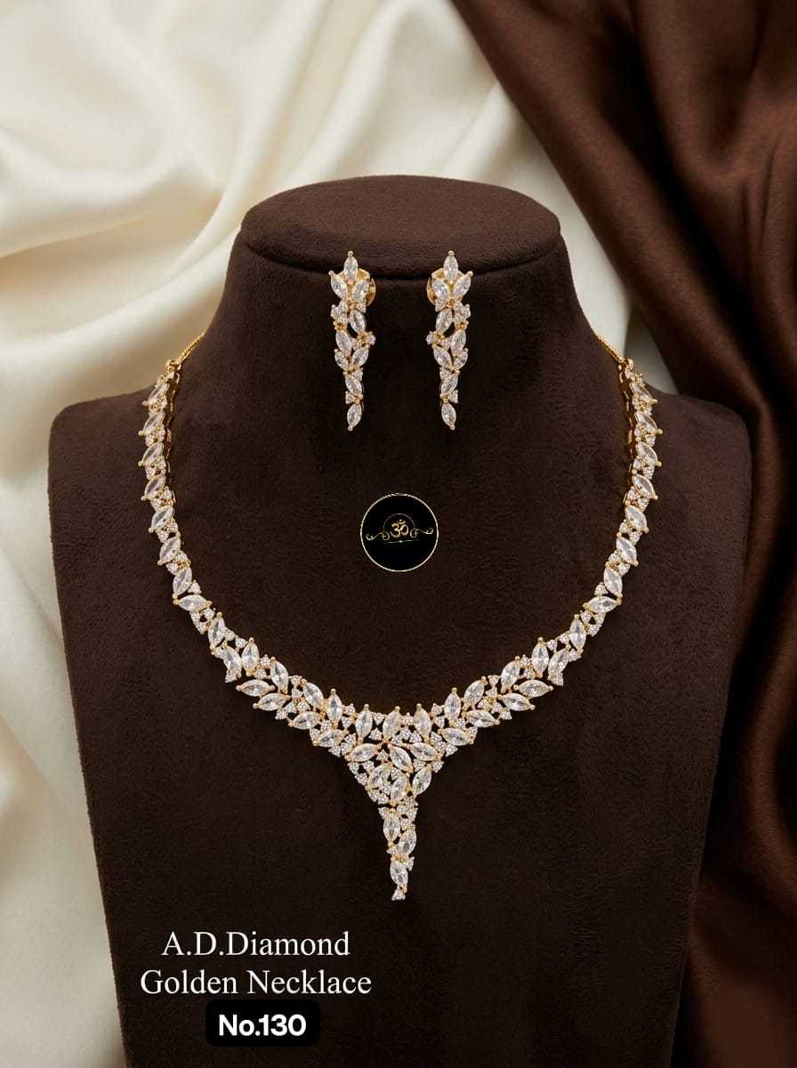 YNF Wholesale Brass Designer Crystal Necklaces KESH127 050 | Surat Manufacturer