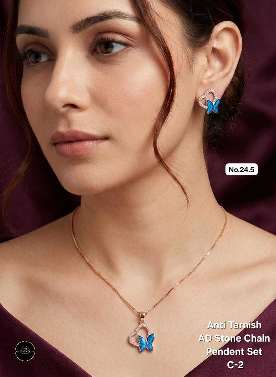 YNF Wholesale Brass Chain Pendant Set KESH127 053 | Surat Manufacturer