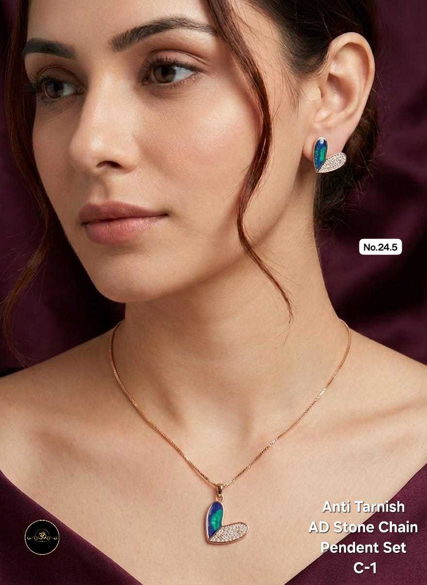 YNF Wholesale Brass Chain Pendant Set KESH127 053 | Surat Manufacturer