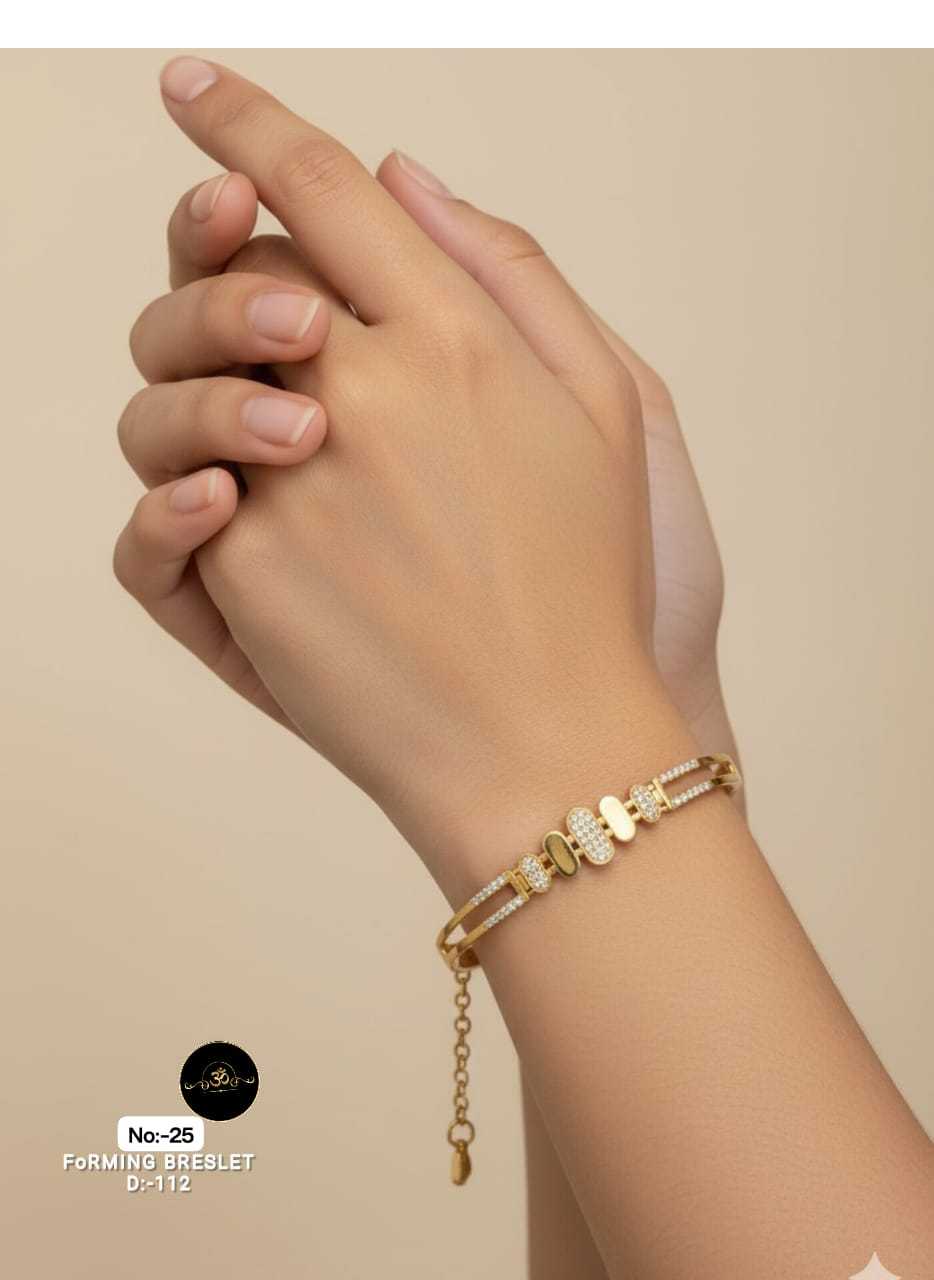 YNF Wholesale Brass AD Diamond Bracelet RIN113 023 | Surat Manufacturer