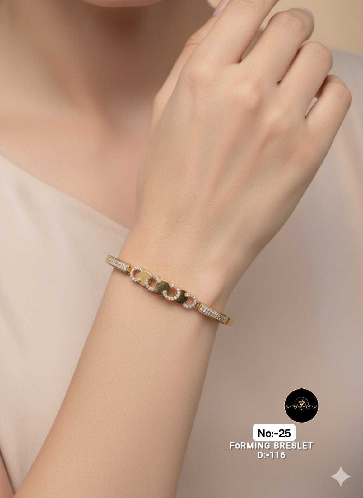 YNF Wholesale Brass AD Diamond Bracelet RIN113 023 | Surat Manufacturer