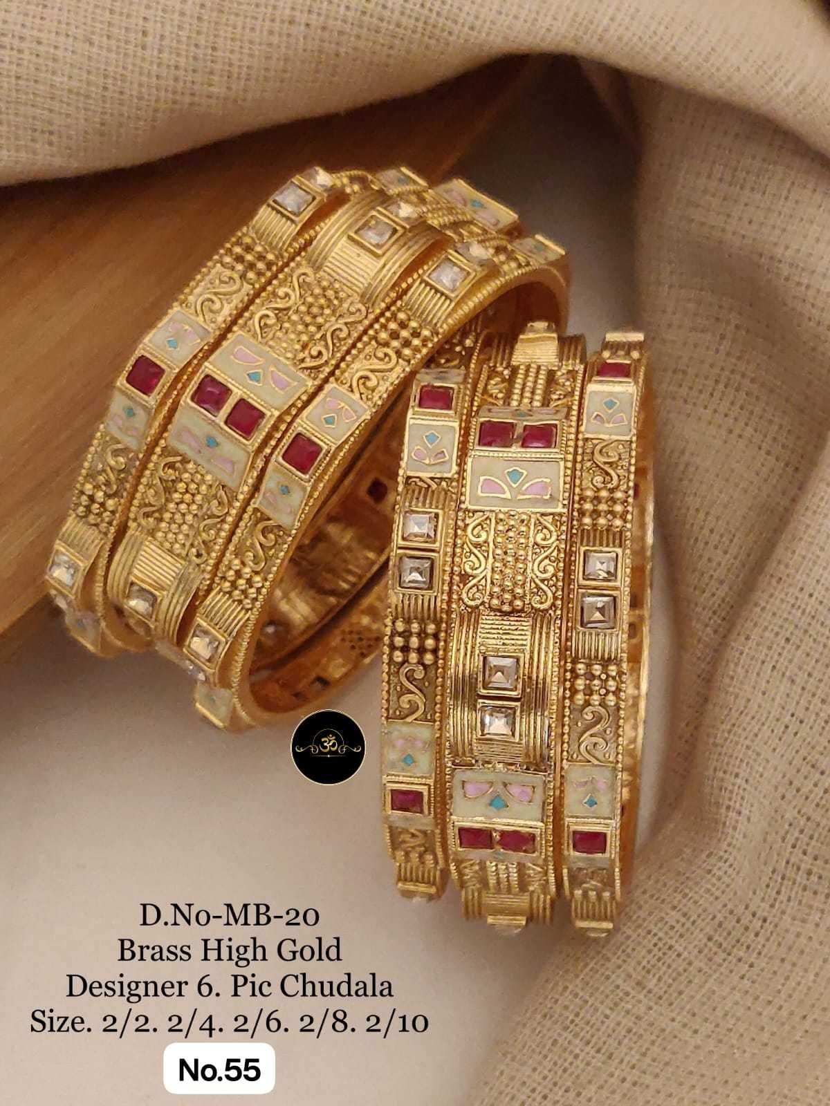 YNF Wholesale Brass Brass Gold Bangles KESH127 005 | Surat Manufacturer