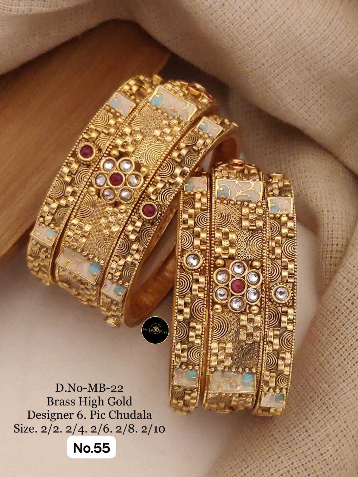 YNF Wholesale Brass Brass Gold Bangles KESH127 005 | Surat Manufacturer