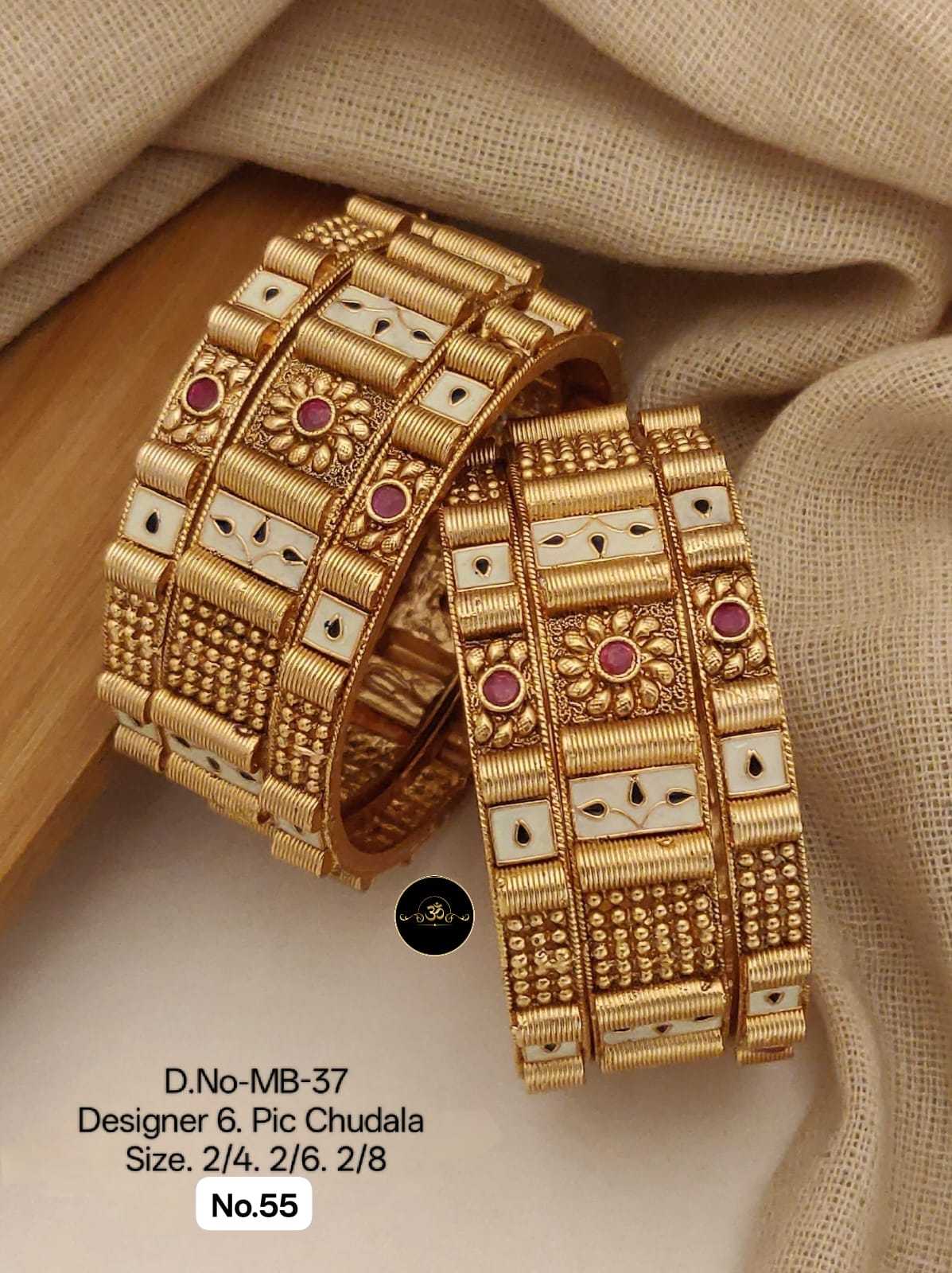 YNF Wholesale Brass Brass Gold Bangles KESH127 005 | Surat Manufacturer