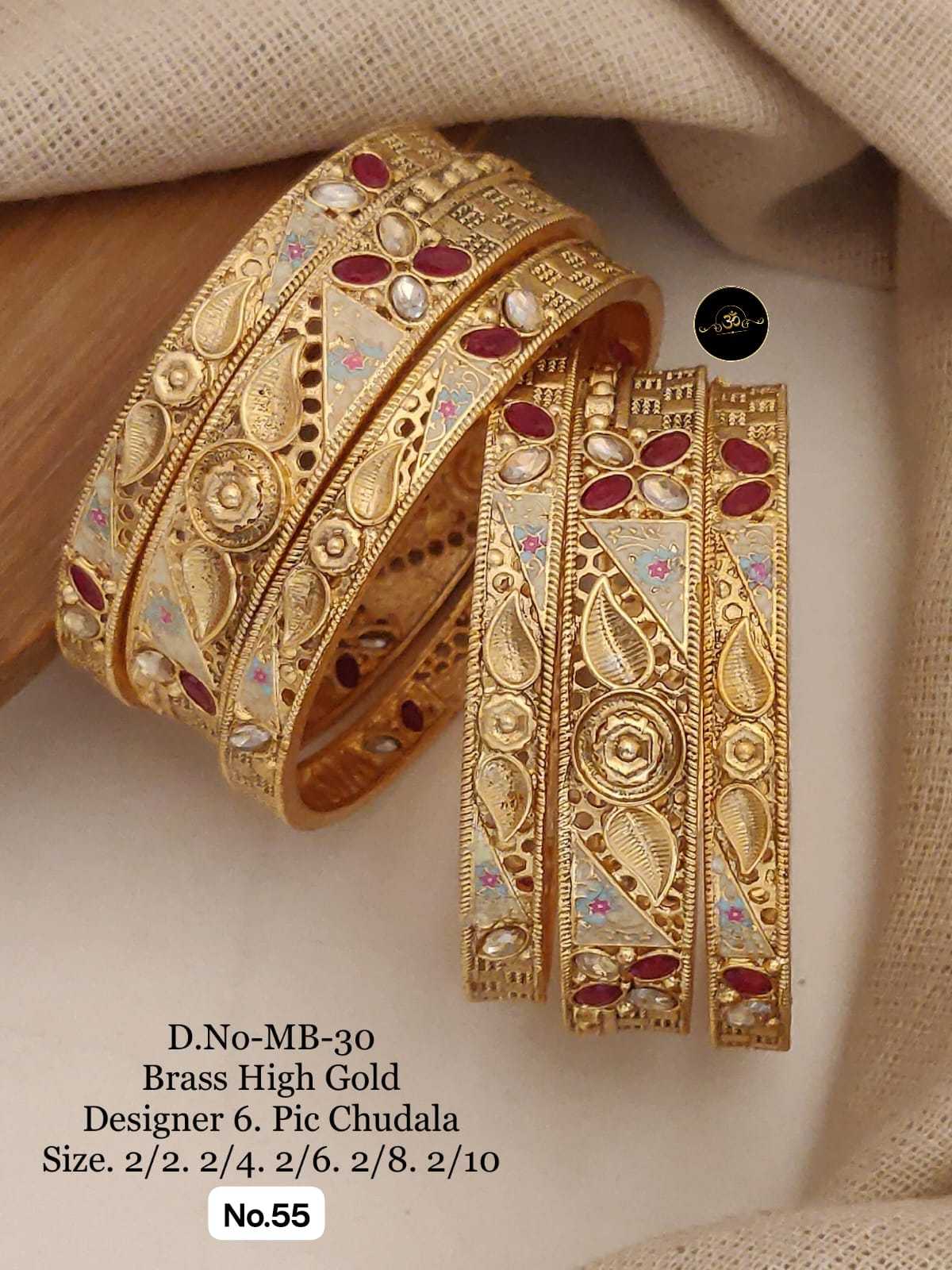 YNF Wholesale Brass Brass Gold Bangles KESH127 005 | Surat Manufacturer
