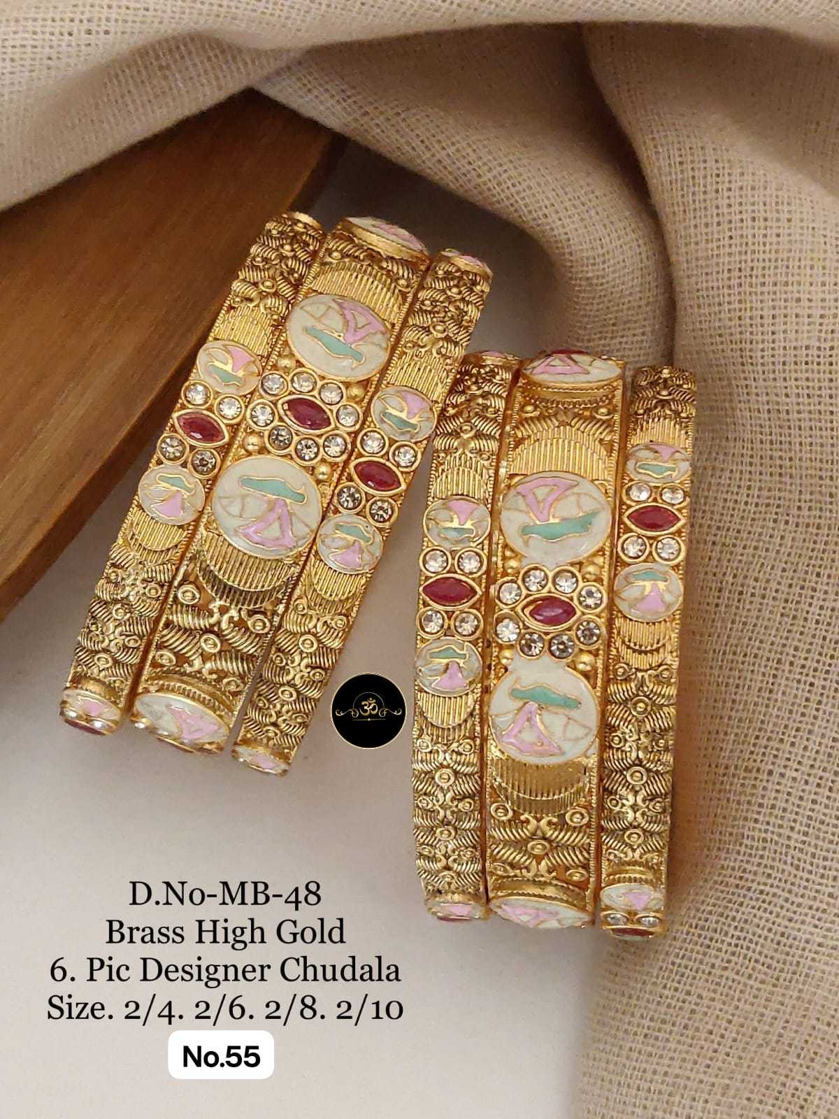 YNF Wholesale Brass Brass Gold Bangles KESH127 005 | Surat Manufacturer