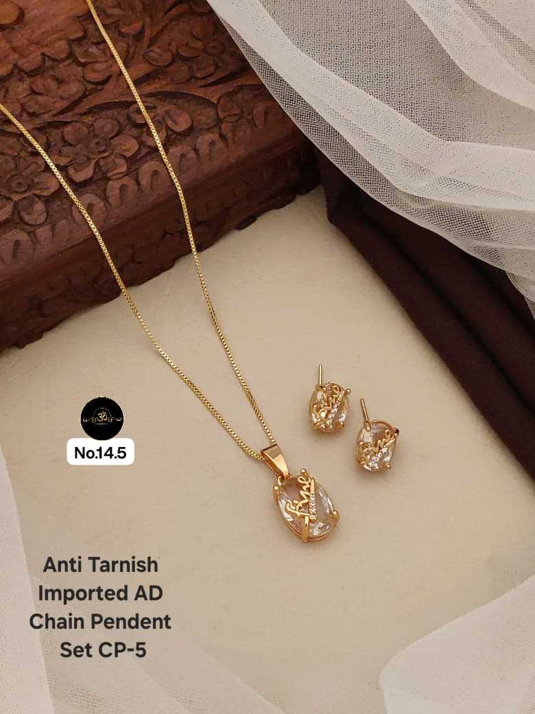 YNF Wholesale Brass Chain Pendant Set KESH127 016 | Surat Manufacturer