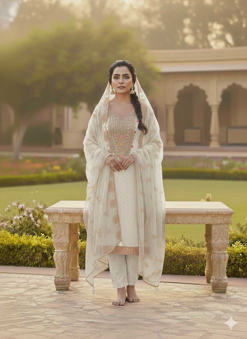 YNF Wholesale Chanderi Soft Embroidery Suits KESH648 1532 | Surat Manufacturer