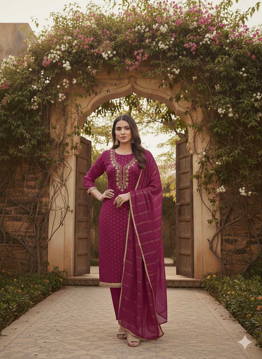 YNF Wholesale Chanderi Soft Embroidery Suits KESH648 1538 | Surat Manufacturer