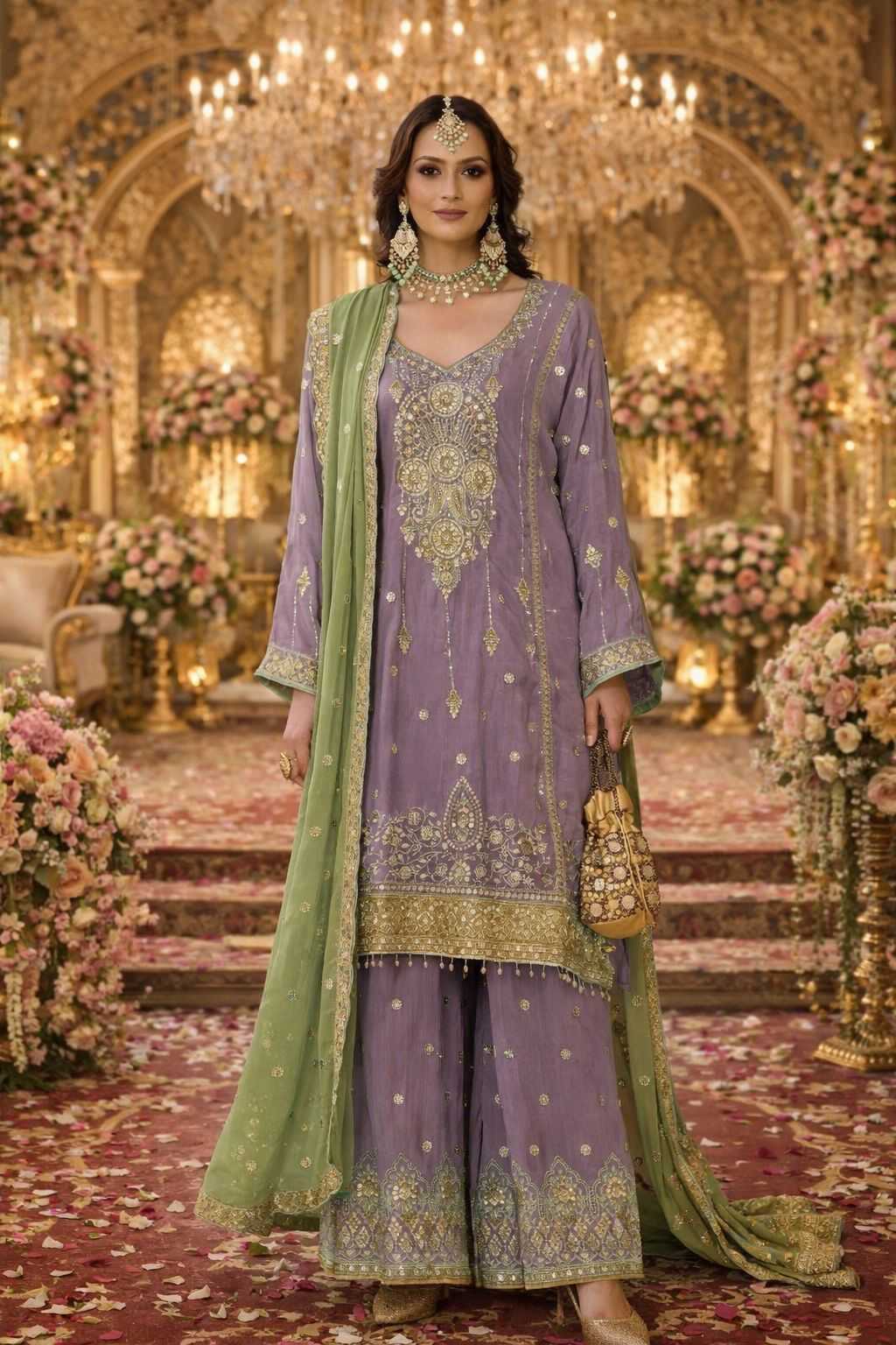YNF Wholesale Chinon Semi Stitched Suits KESH745 1311 | Surat Manufacturer