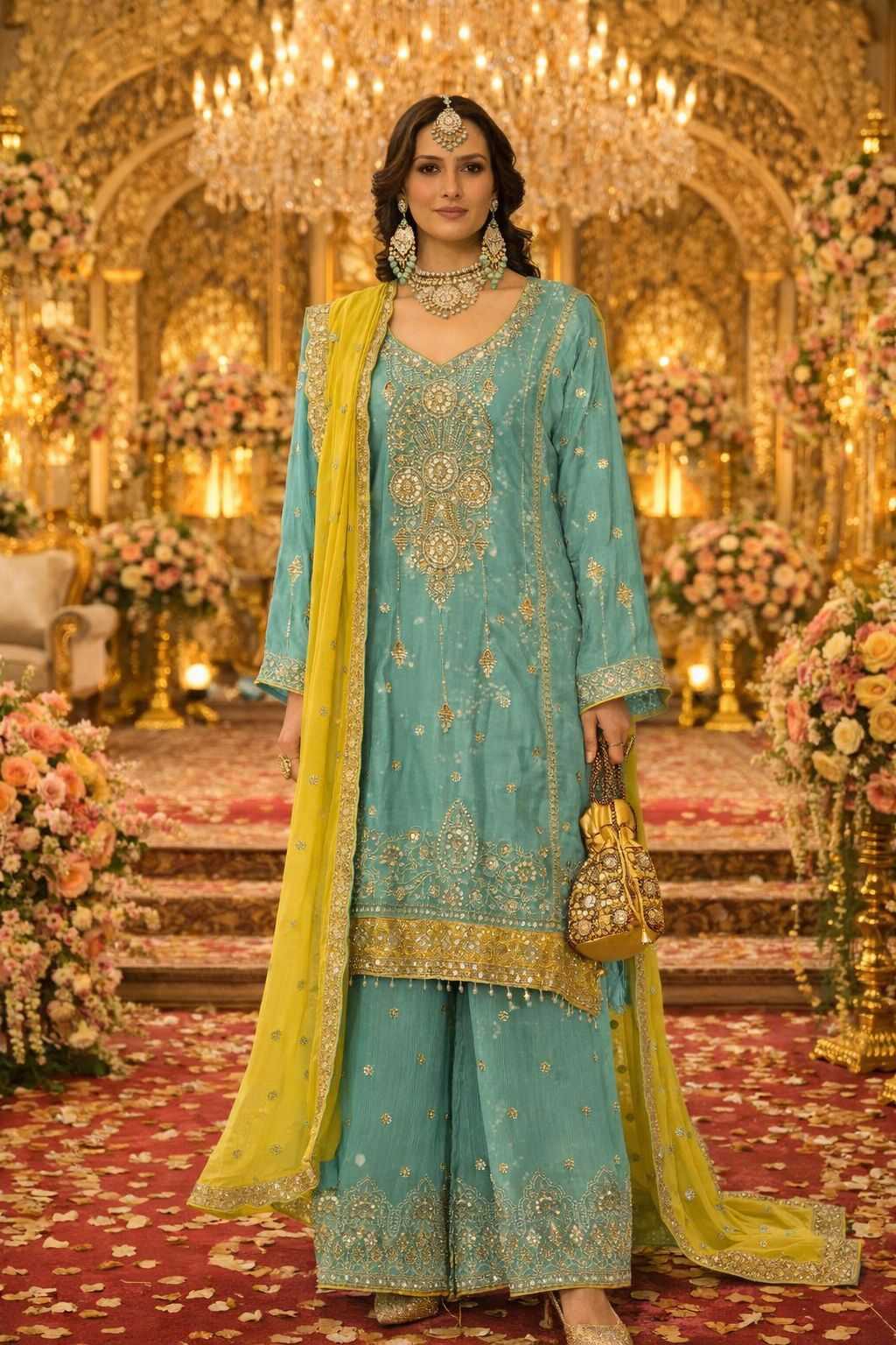 YNF Wholesale Chinon Semi Stitched Suits KESH745 1311 | Surat Manufacturer