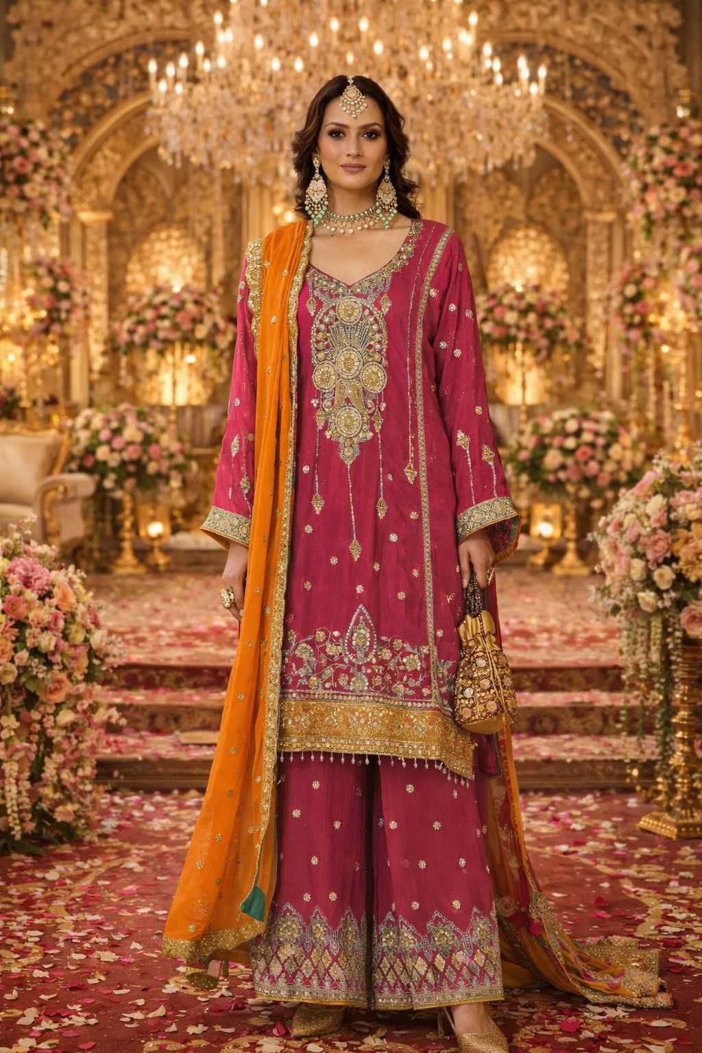 YNF Wholesale Chinon Semi Stitched Suits KESH745 1311 | Surat Manufacturer
