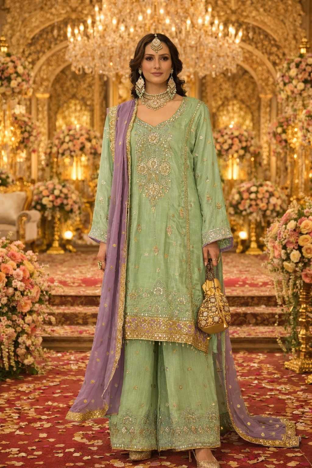 YNF Wholesale Chinon Semi Stitched Suits KESH745 1311 | Surat Manufacturer