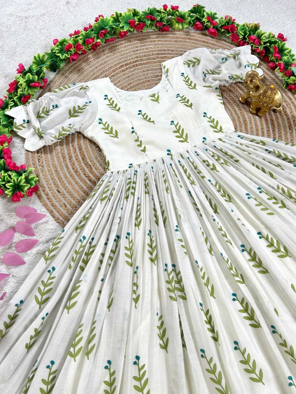 YNF Wholesale Cotton Midi Dresses KESH505 Leaf | Surat Manufacturer